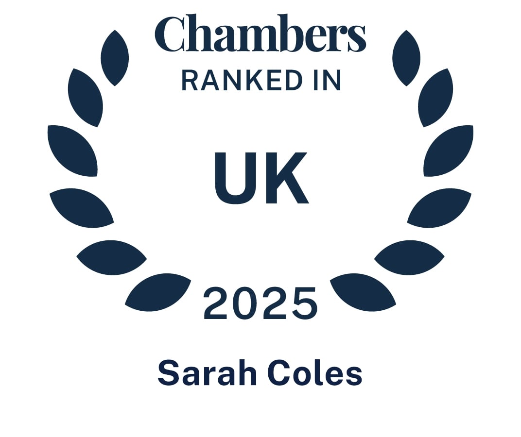 Top Ranked Chambers 2025 - Sarah Coles
